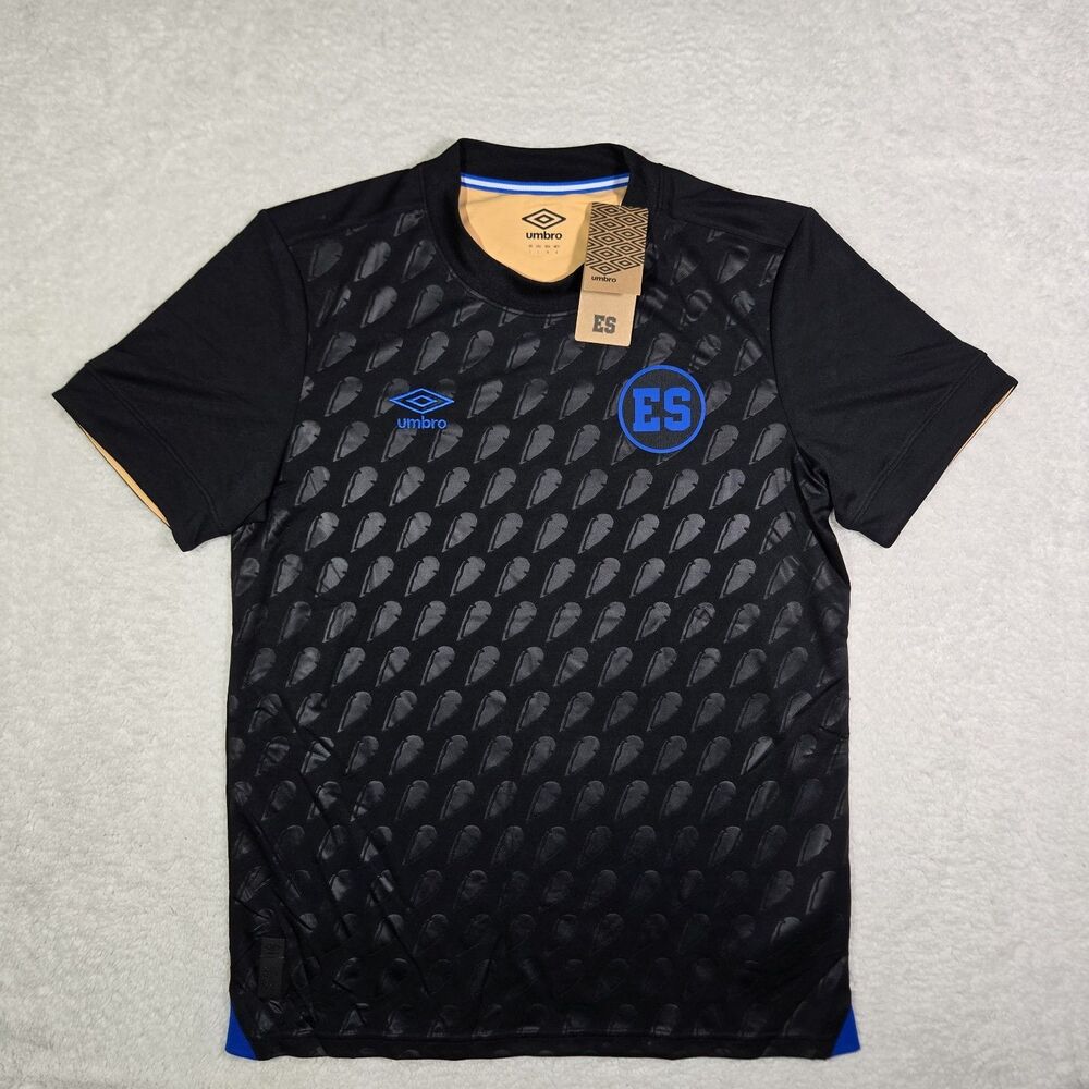 $95 Umbro El Salvador 25/26 Third Futbol Soccer Jersey Black Mens Size Large